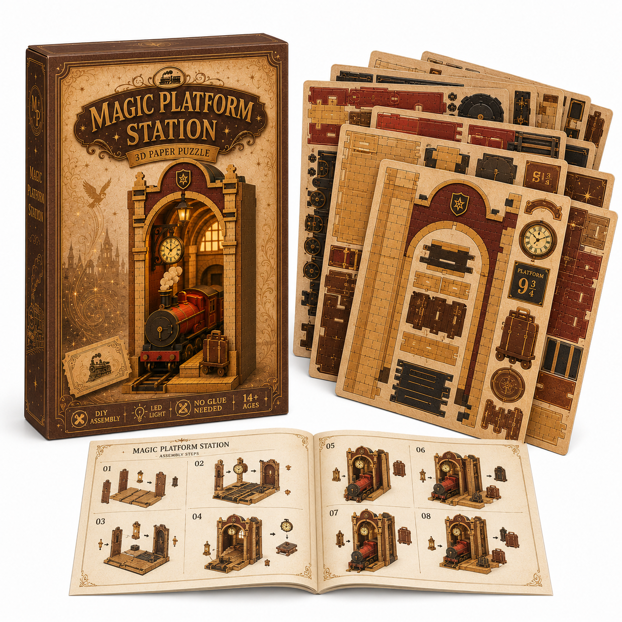 Magic Academy Station 3D Paper Puzzle