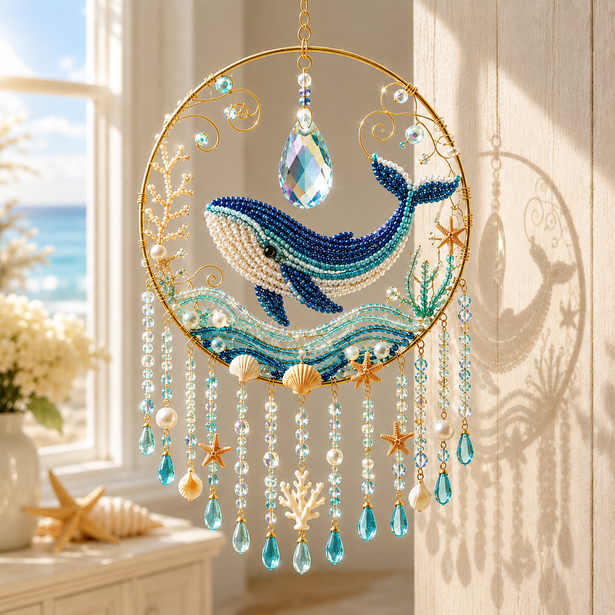 Ocean Whale Beaded Suncatcher DIY Kit