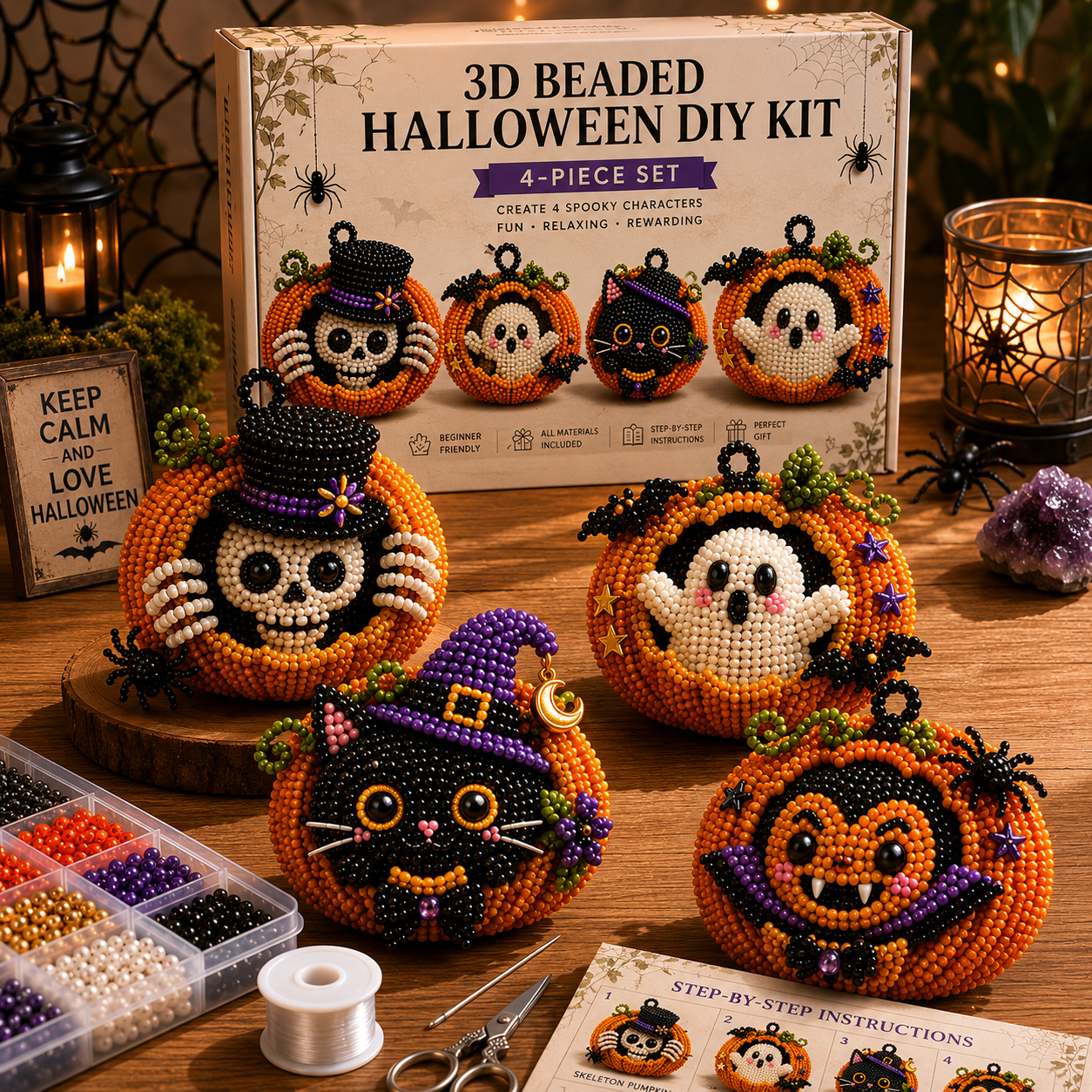 Halloween Pumpkin Ornament DIY Kit