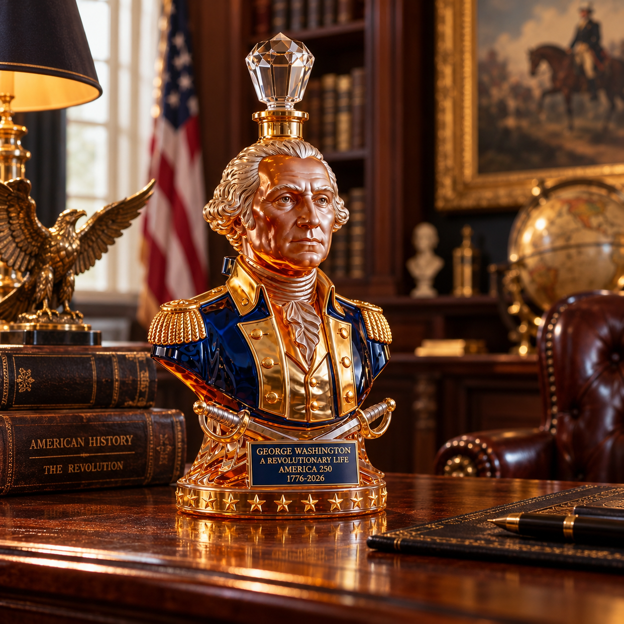 George Washington “A Revolutionary Life” America 250 Commemorative Whiskey Bottle