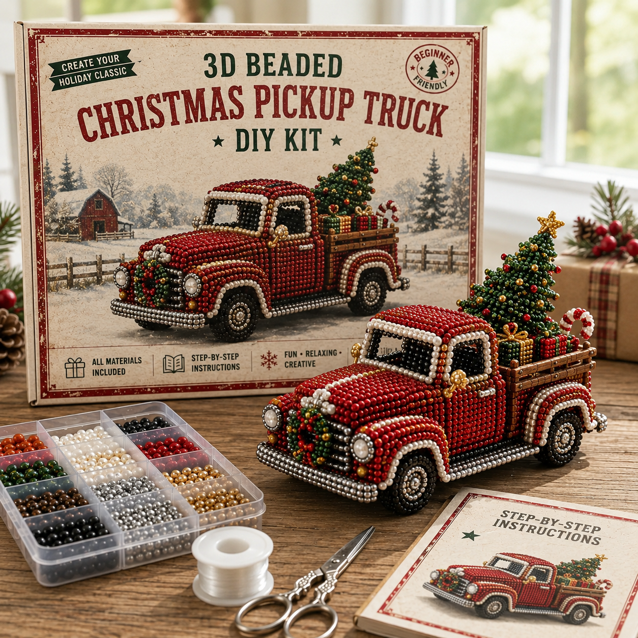 Classic Pickup Truck 3D Beaded DIY Series