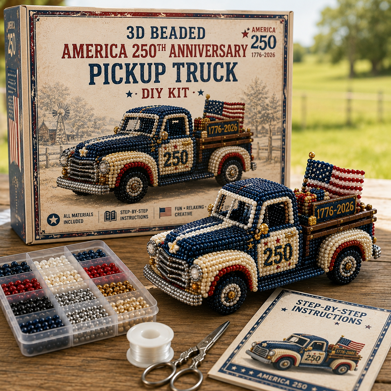 Classic Pickup Truck 3D Beaded DIY Series