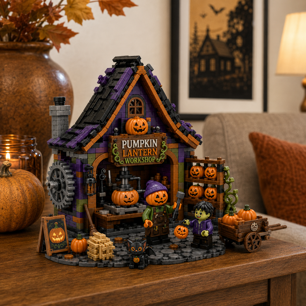 Moonlit Bricks Midnight Oddity Street: Pumpkin Lantern Workshop