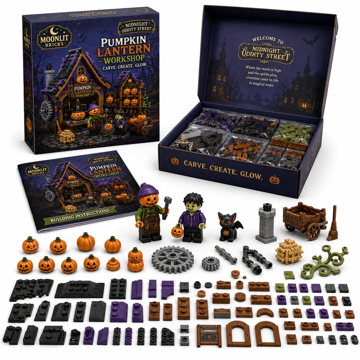 Moonlit Bricks Midnight Oddity Street: Pumpkin Lantern Workshop