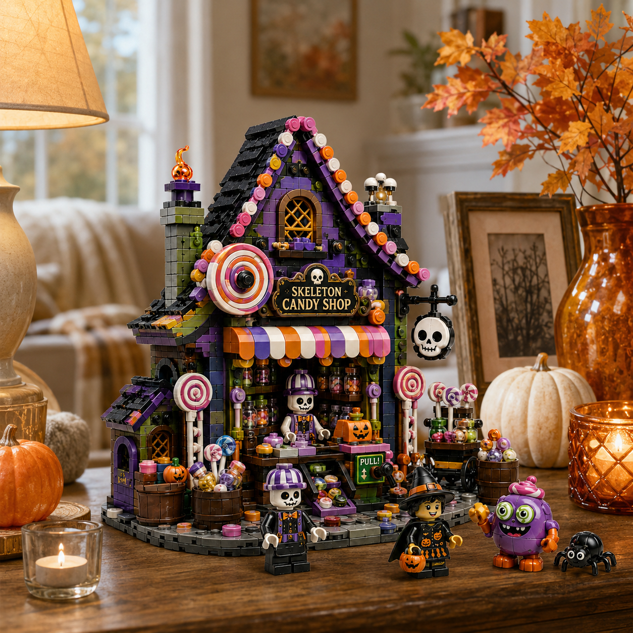 Moonlit Bricks Midnight Oddity Street: Skeleton Candy Shop
