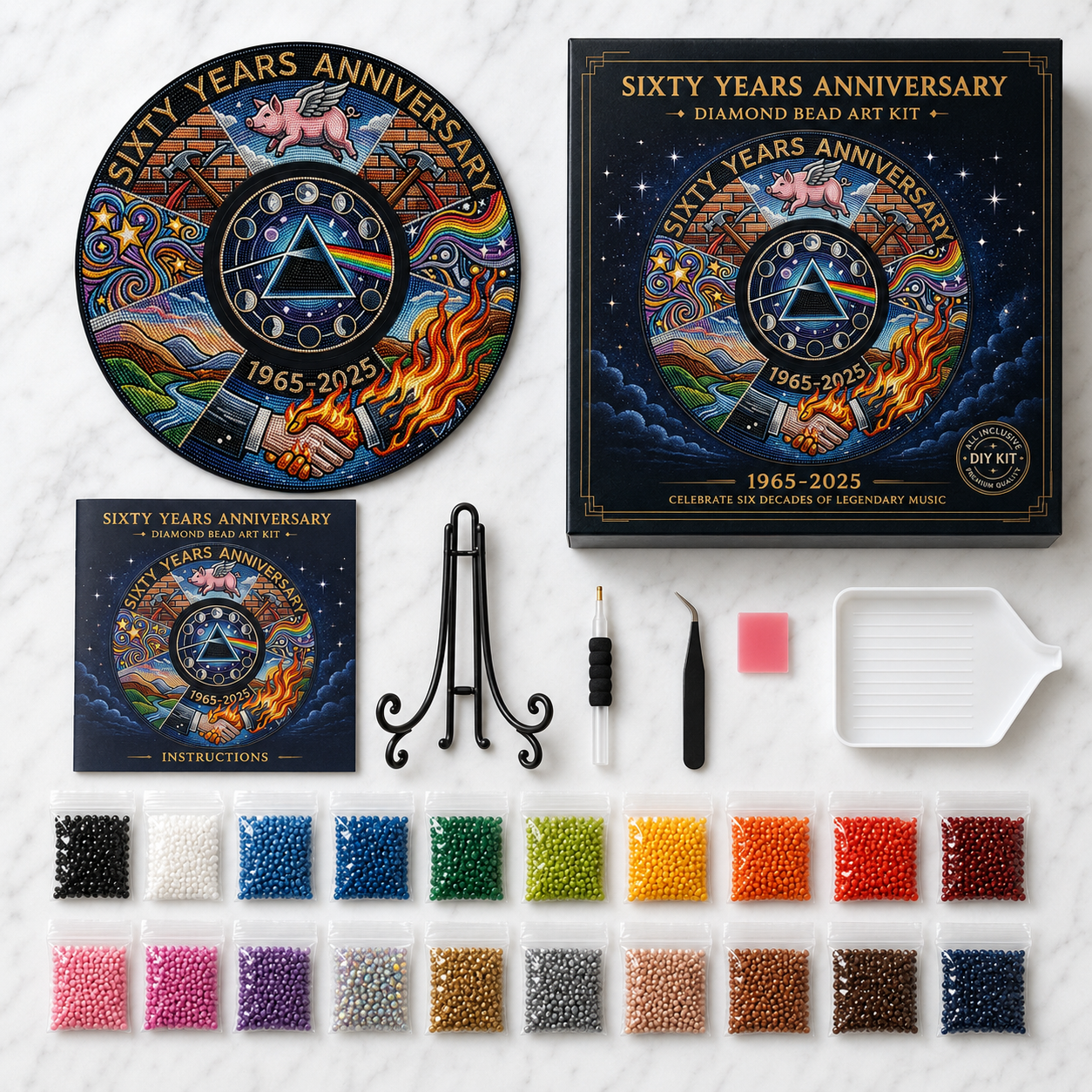 DIY Beaded Art Kit - Prism Echo 60th Anniversary Painting