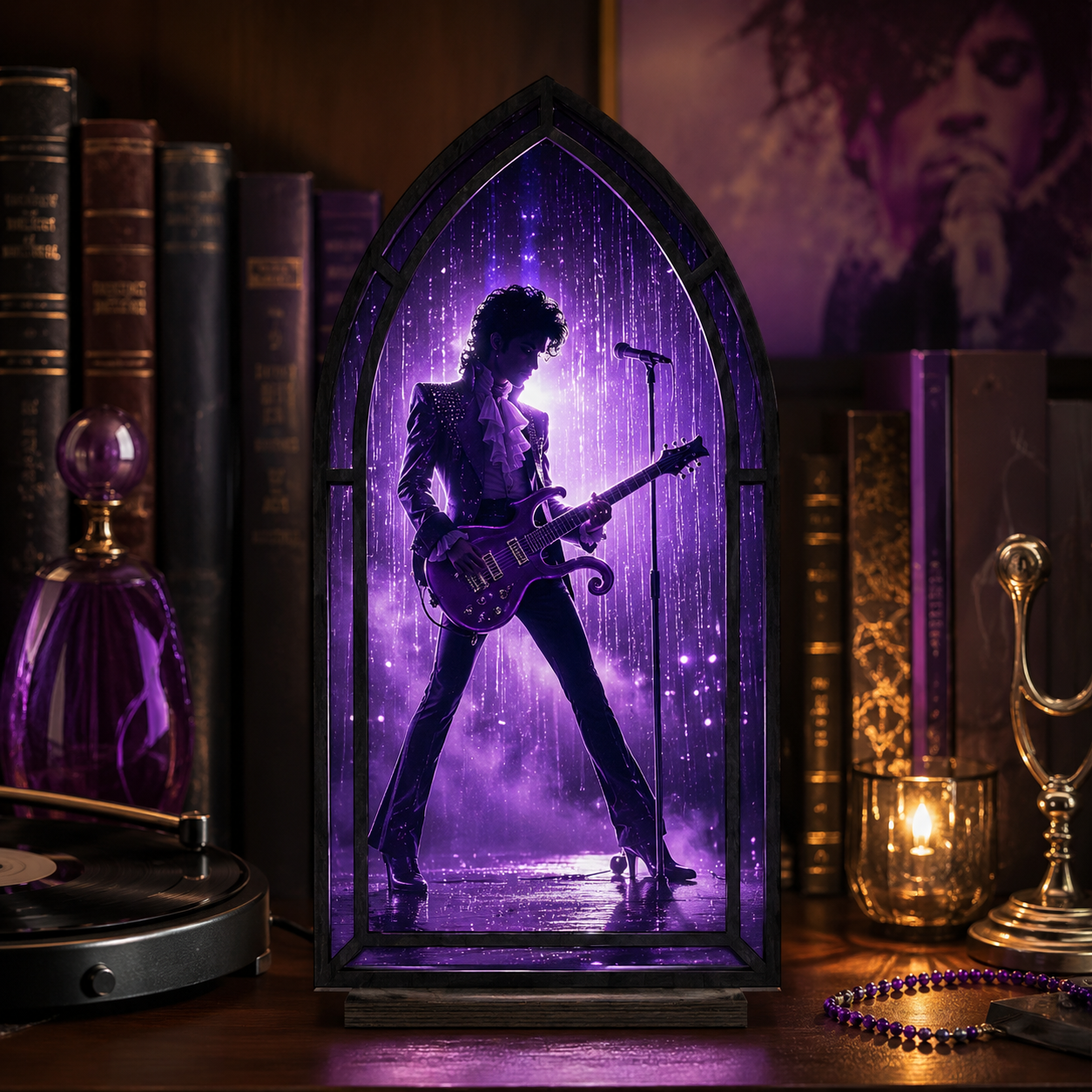 The Purple Legend Illuminated Concert Arch – Iconic Stage Scene Light & Music Fan Keepsake