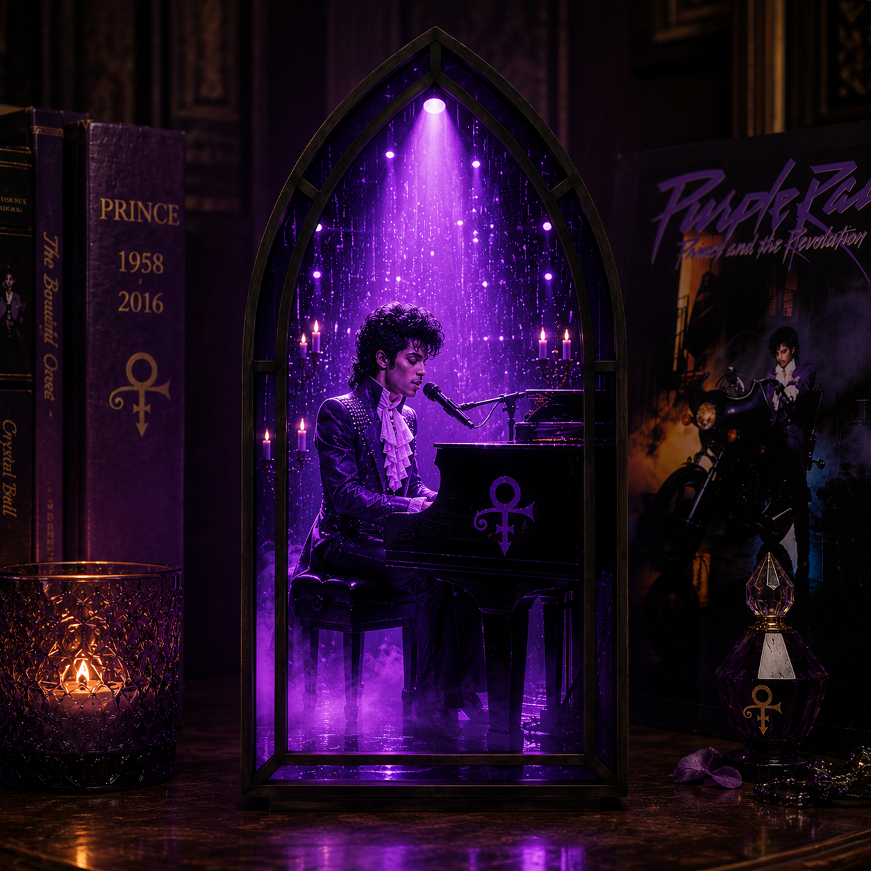The Purple Legend Illuminated Concert Arch – Iconic Stage Scene Light & Music Fan Keepsake