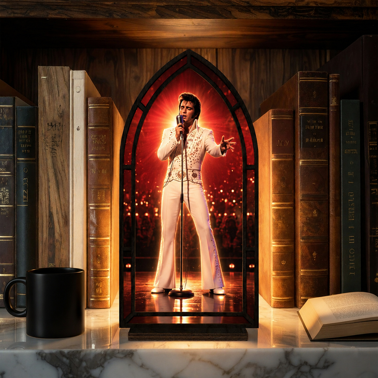 The King of Rock Illuminated Concert Arch – Legendary Stage Scene Light & Music Fan Keepsake