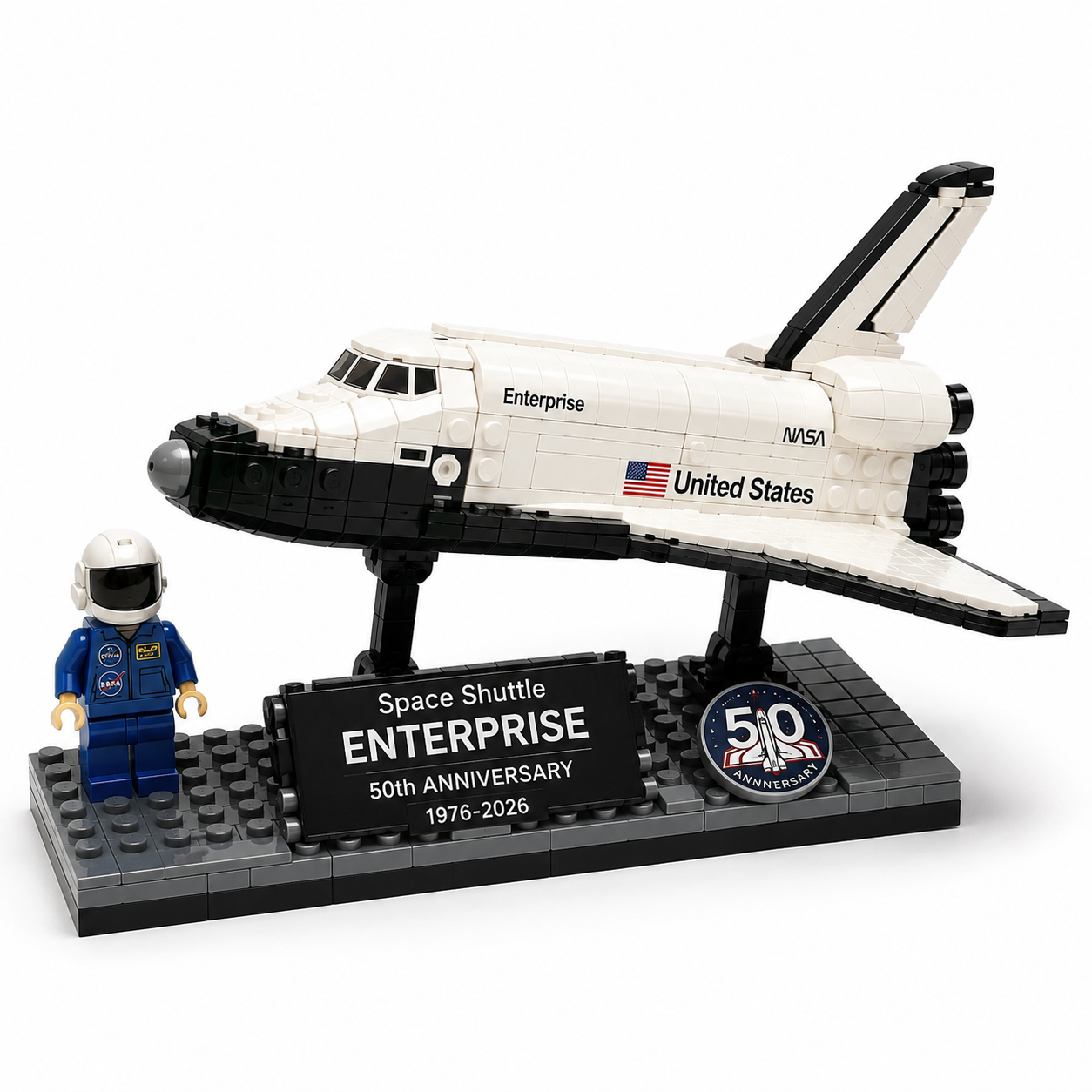 Space Shuttle Enterprise 50th Anniversary Commemorative Building Set