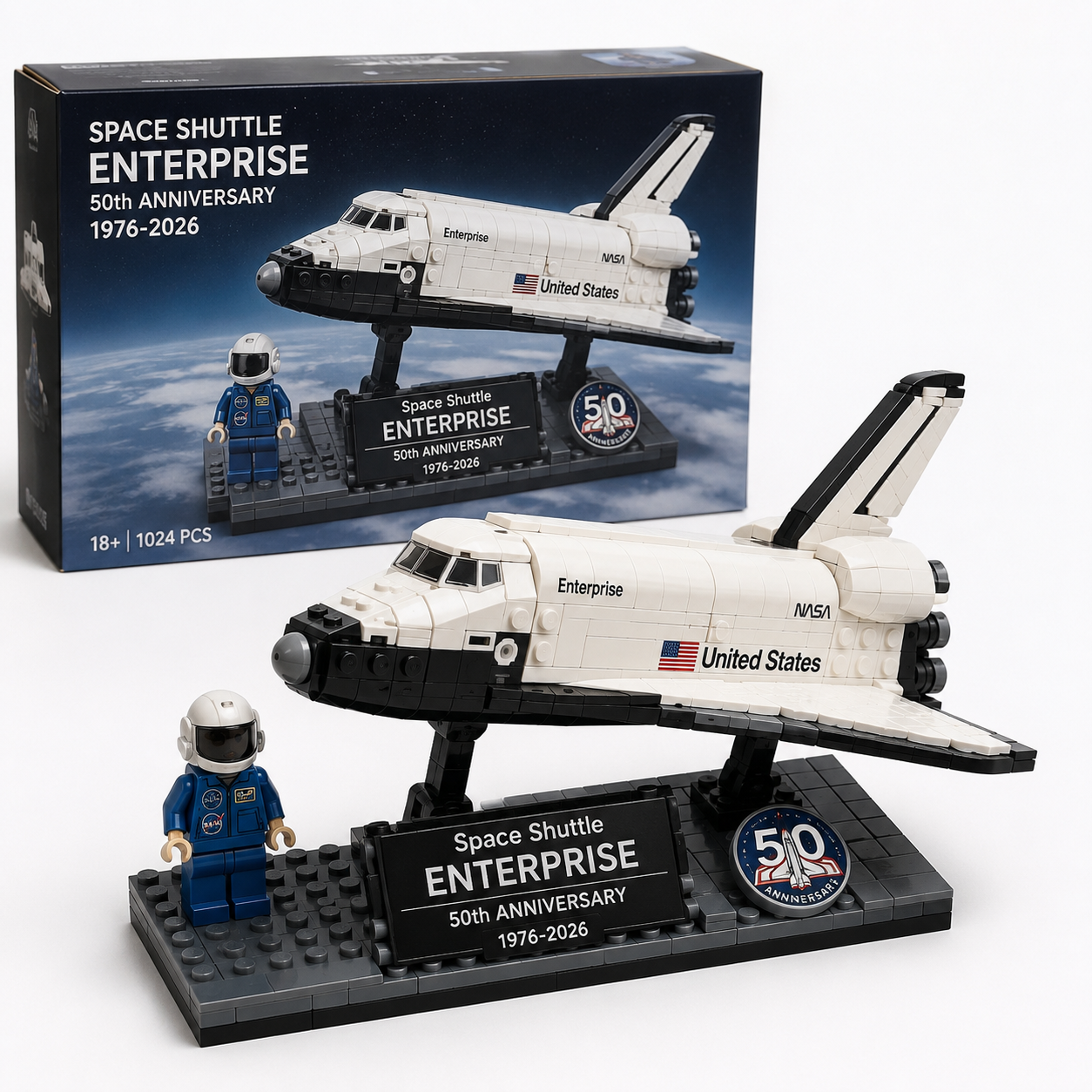 Space Shuttle Enterprise 50th Anniversary Commemorative Building Set