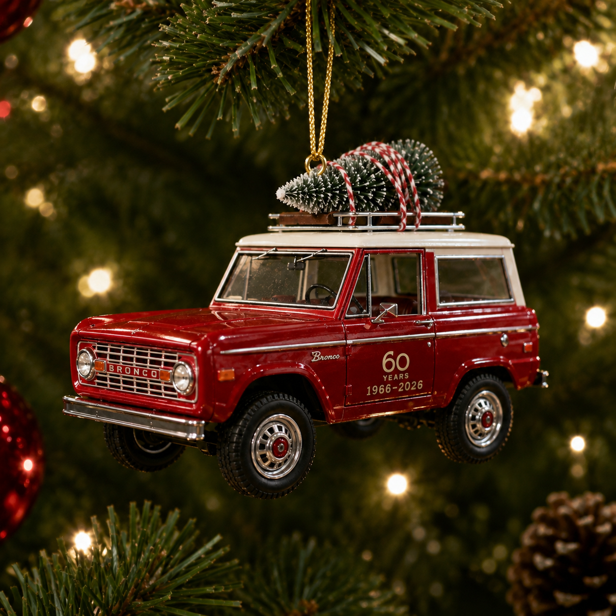 1966 Ford Bronco 60th Anniversary Heritage Commemorative Ornament