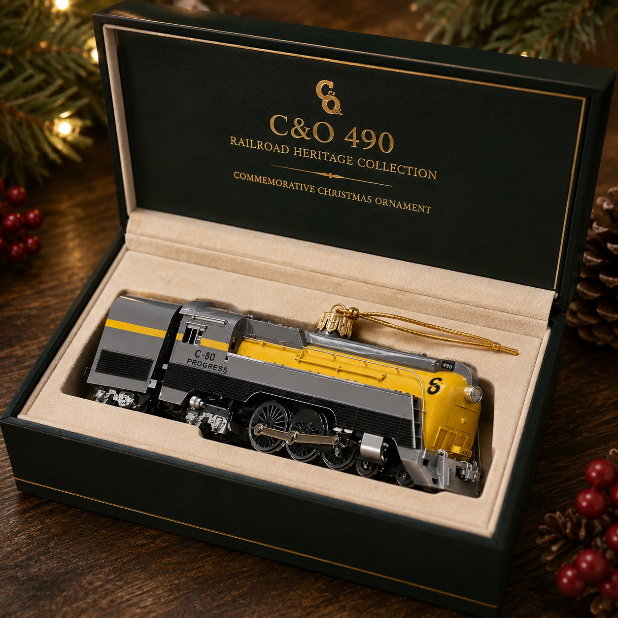 C&O No. 490 The Last L-1 100th Anniversary Commemorative Ornament