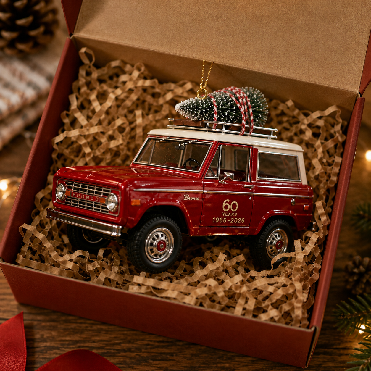 1966 Ford Bronco 60th Anniversary Heritage Commemorative Ornament