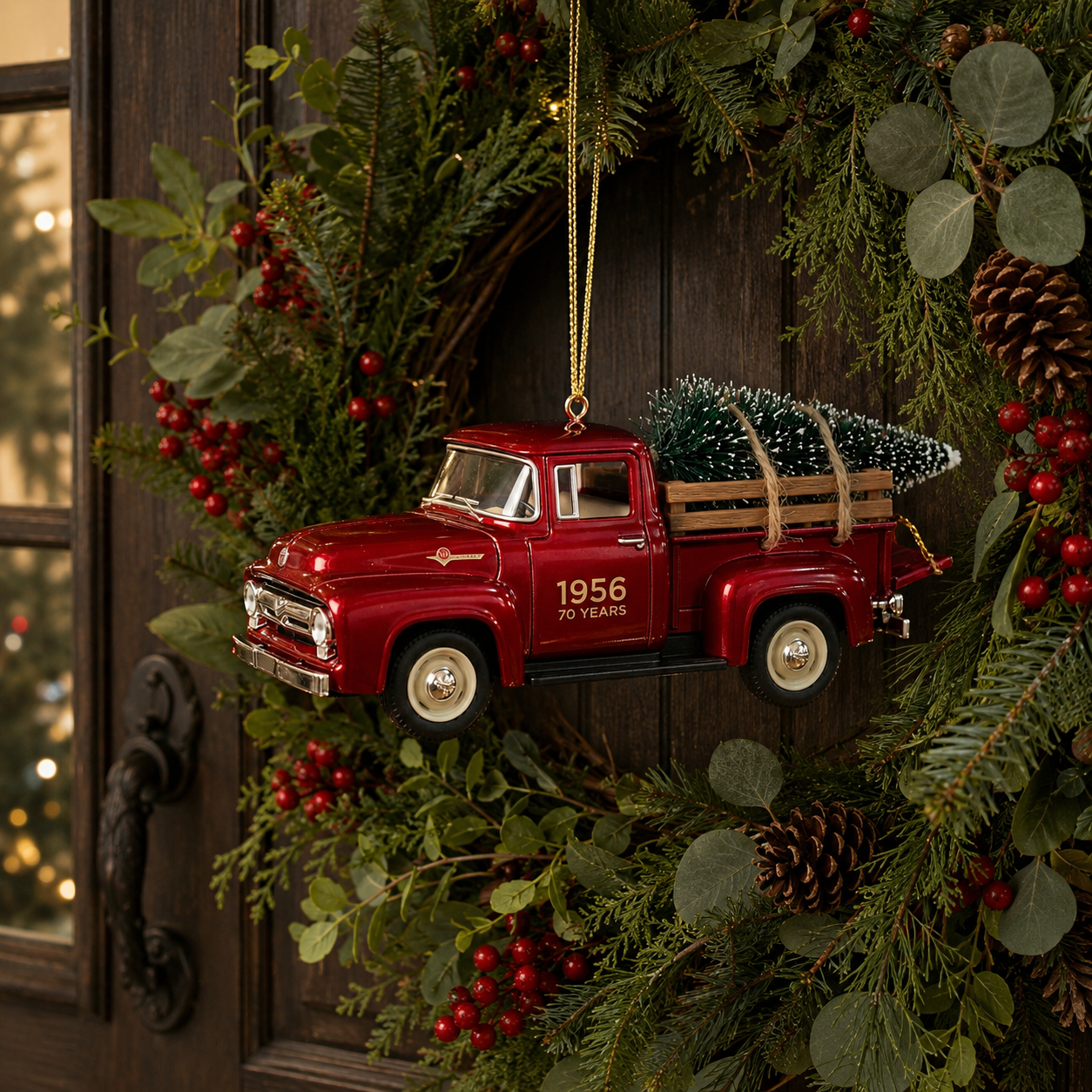 1956 Ford F-100 70th Anniversary Classic American Pickup Commemorative Ornament