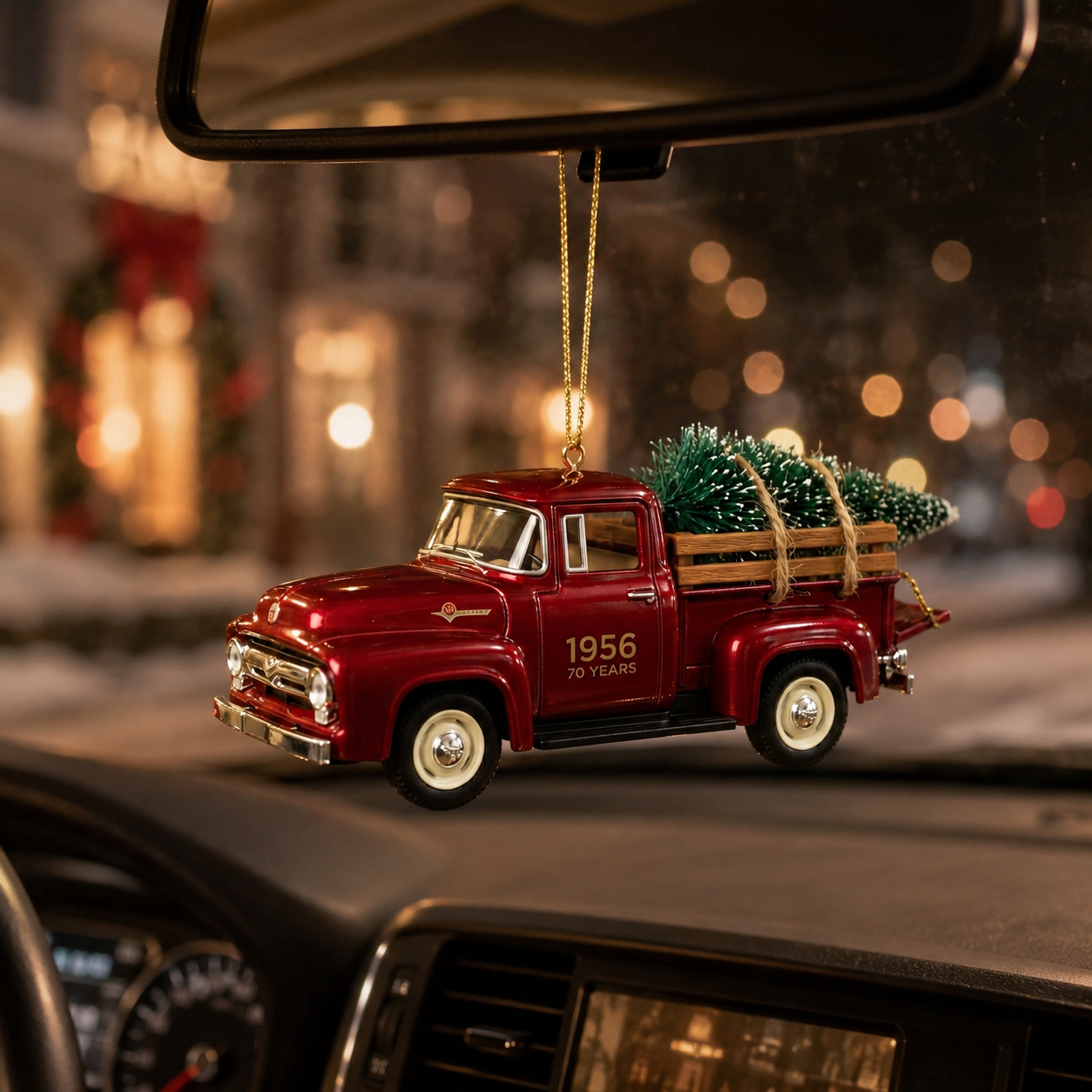 1956 Ford F-100 70th Anniversary Classic American Pickup Commemorative Ornament