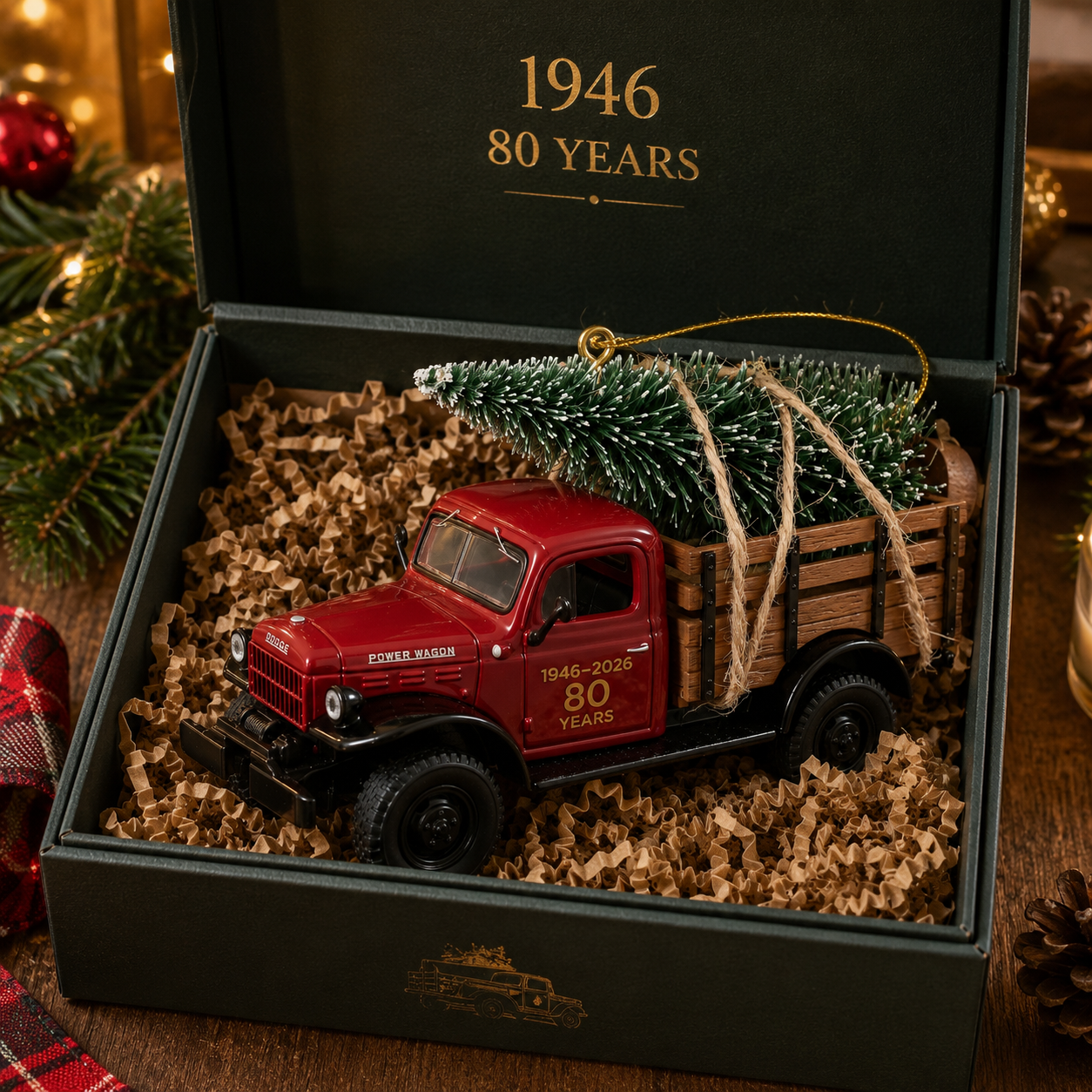 1946 Dodge Power Wagon 80th Anniversary American Workhorse Commemorative Ornament