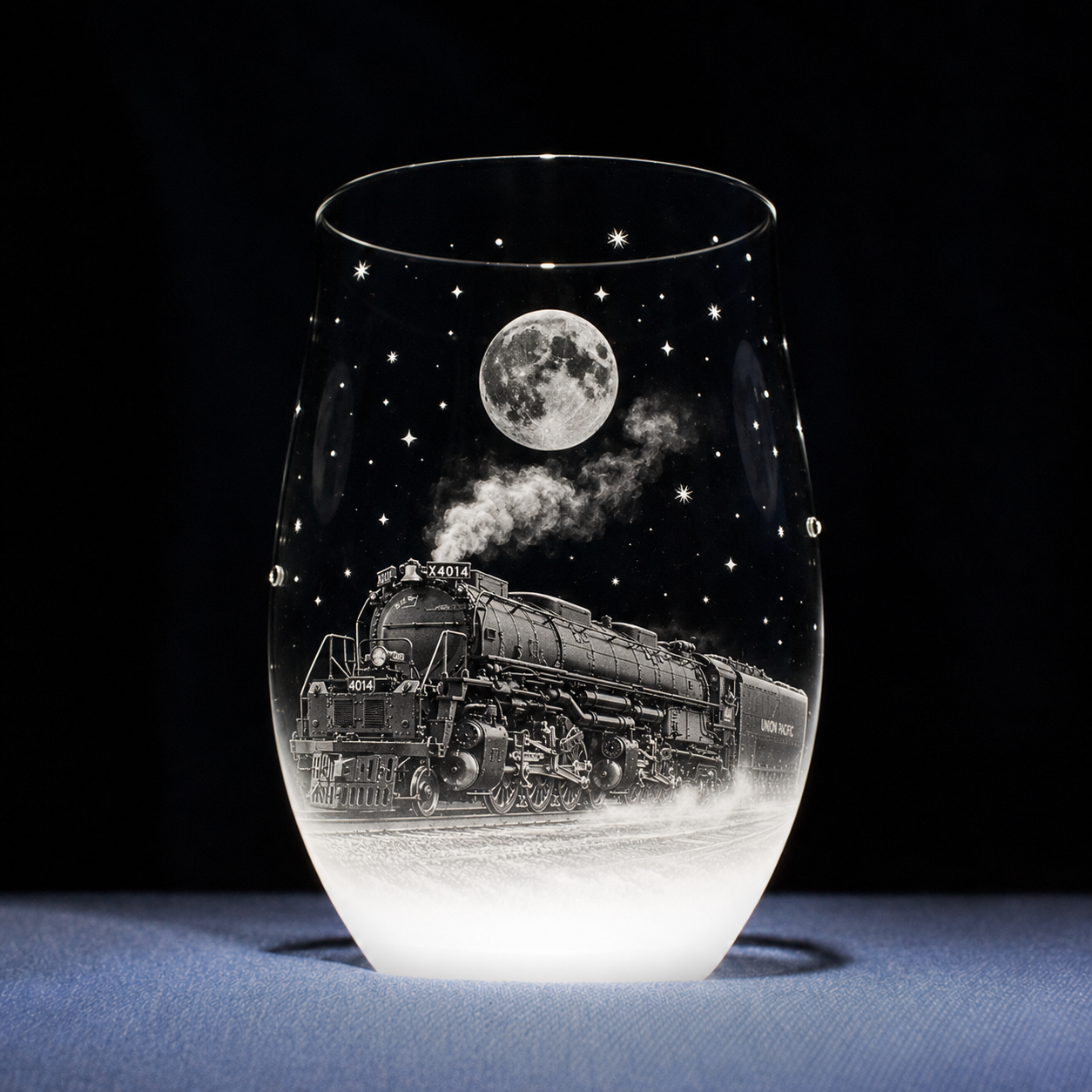 Big Boy 4014 Steam Legend 85th Anniversary Commemorative Etched Glass