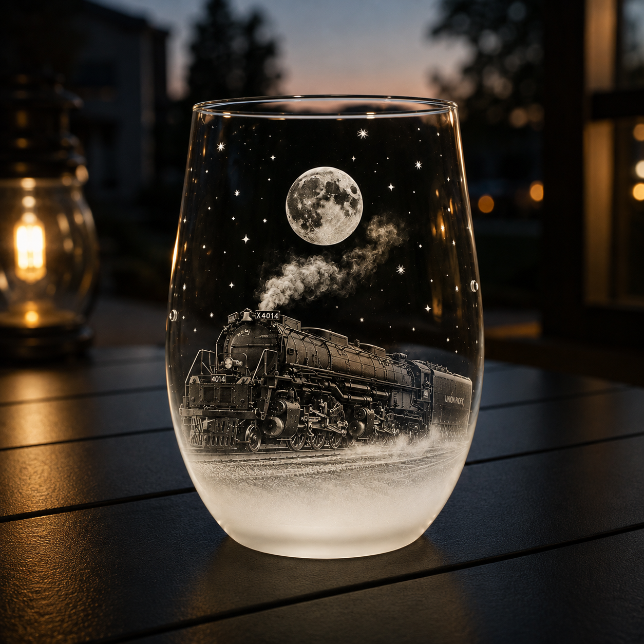 Big Boy 4014 Steam Legend 85th Anniversary Commemorative Etched Glass
