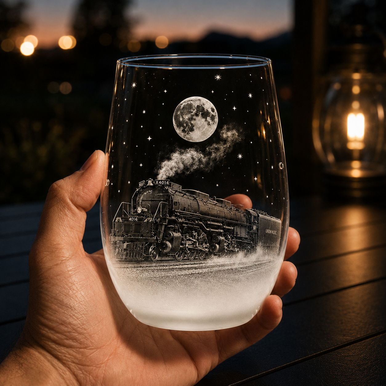 Big Boy 4014 Steam Legend 85th Anniversary Commemorative Etched Glass