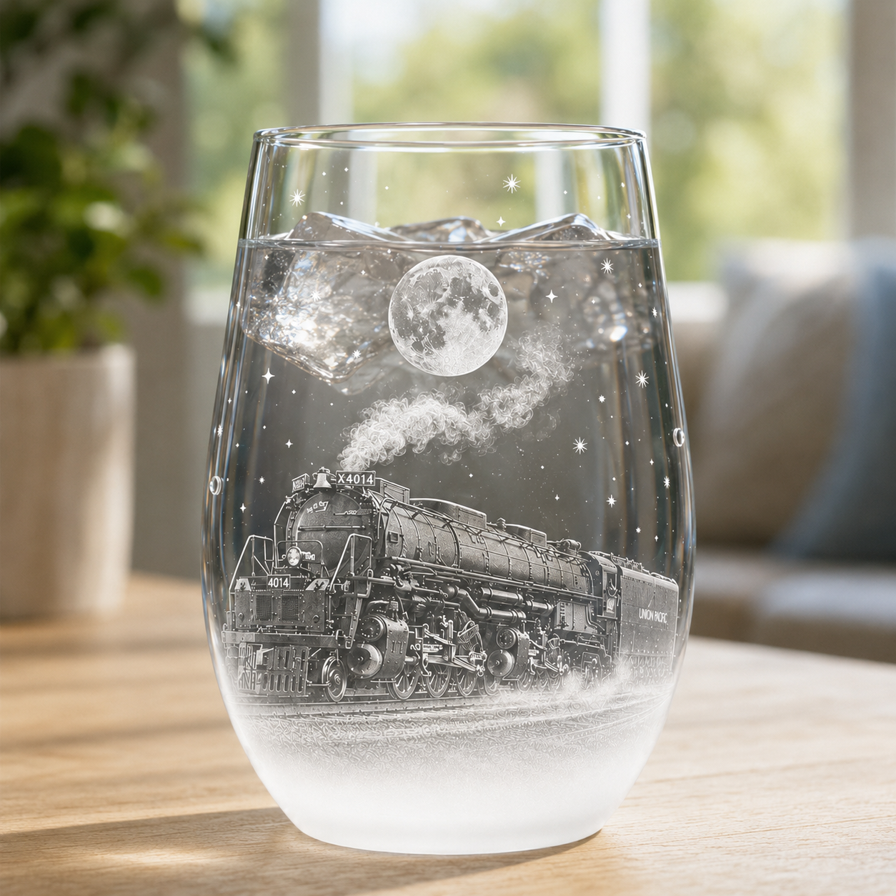 Big Boy 4014 Steam Legend 85th Anniversary Commemorative Etched Glass