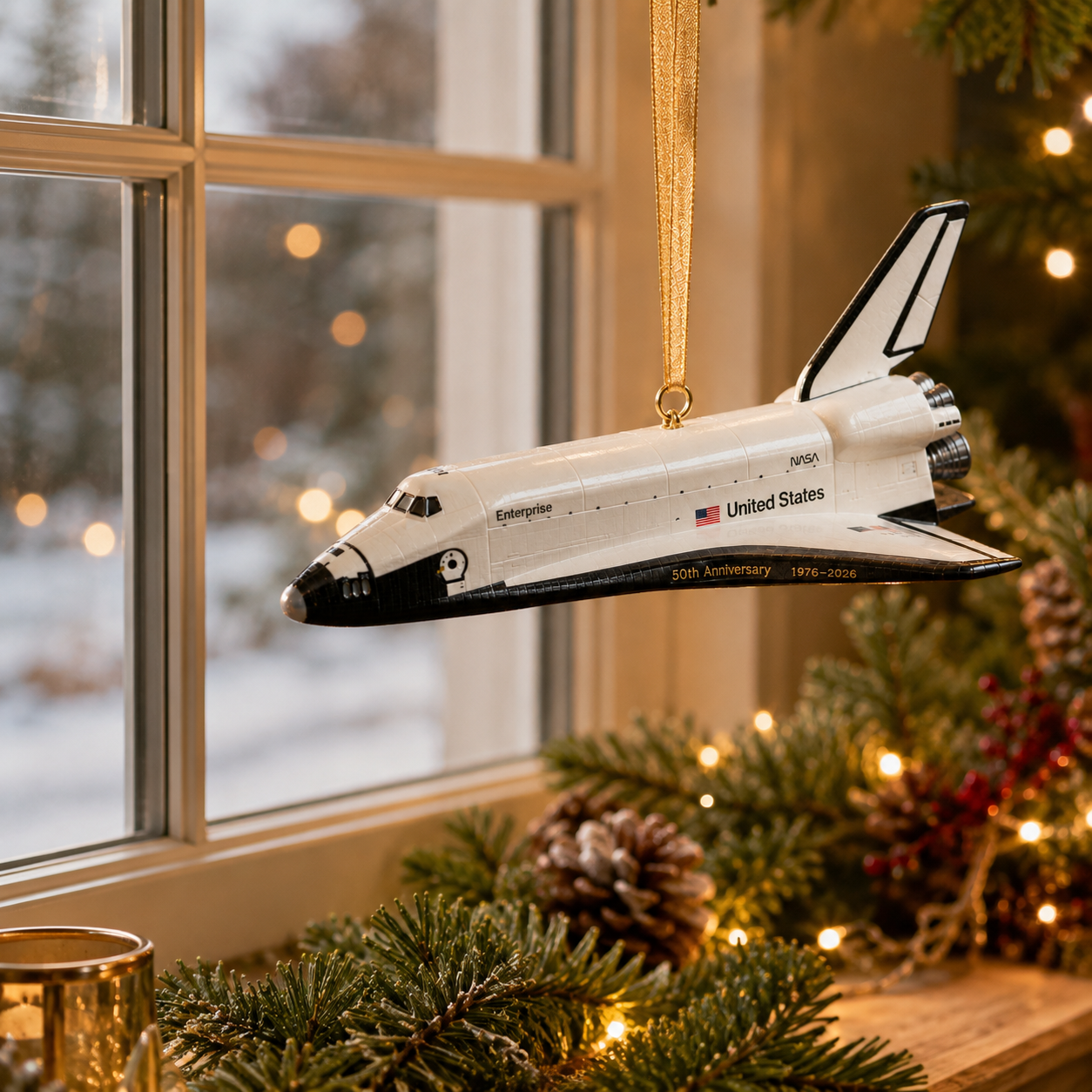 Space Shuttle Enterprise Shuttle Era Pioneer 50th Anniversary Commemorative Ornament