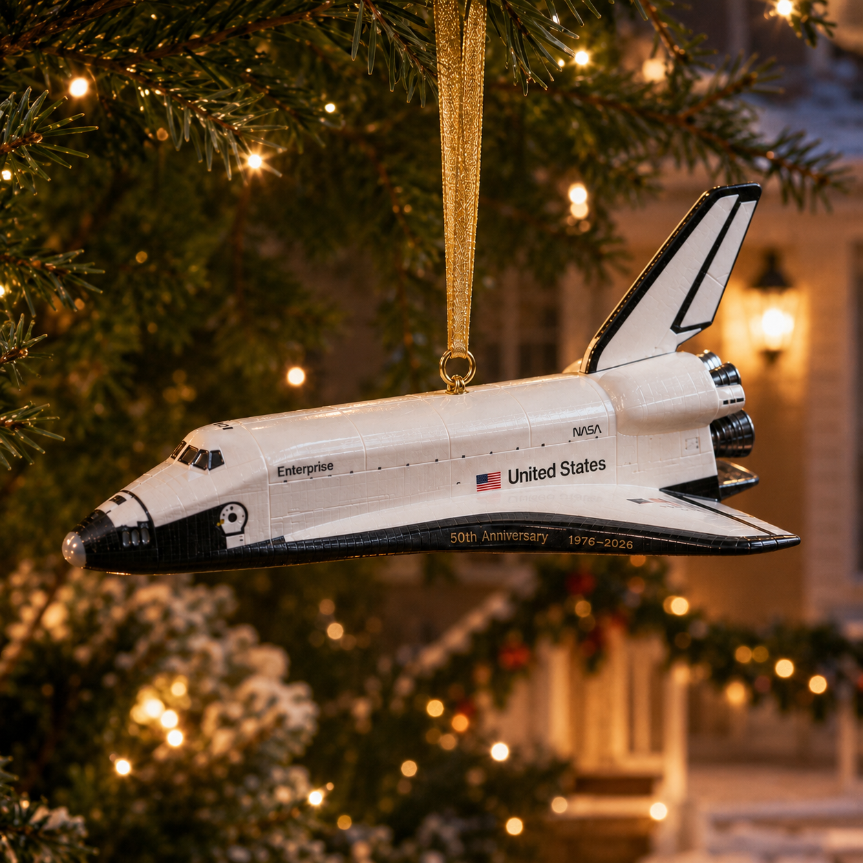 Space Shuttle Enterprise Shuttle Era Pioneer 50th Anniversary Commemorative Ornament