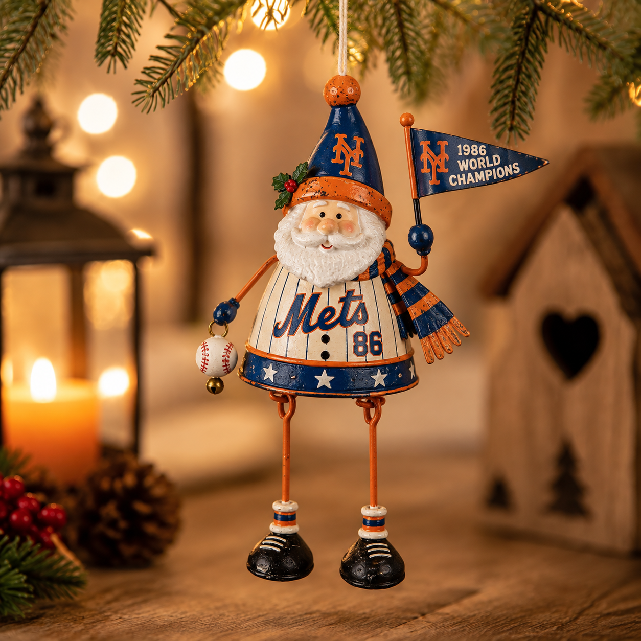 New York Mets “1986 World Champions” 40th Anniversary Holiday Keepsake Ornament Set