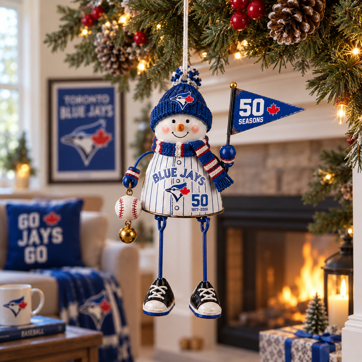 Toronto Blue Jays “50 Seasons” 1977–2026 Holiday Keepsake Ornament Set