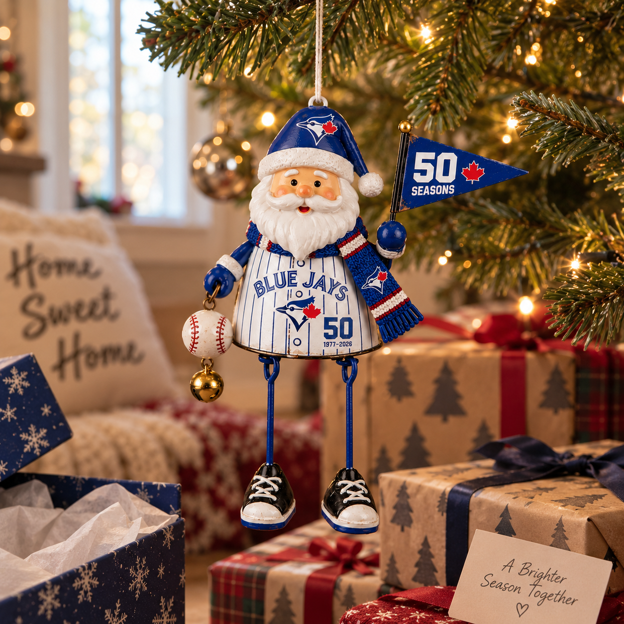 Toronto Blue Jays “50 Seasons” 1977–2026 Holiday Keepsake Ornament Set