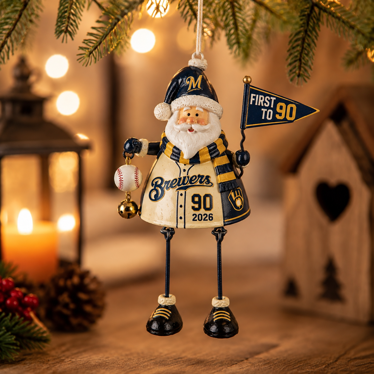 Milwaukee Brewers “First to 90” 2026 Holiday Keepsake Ornament Set