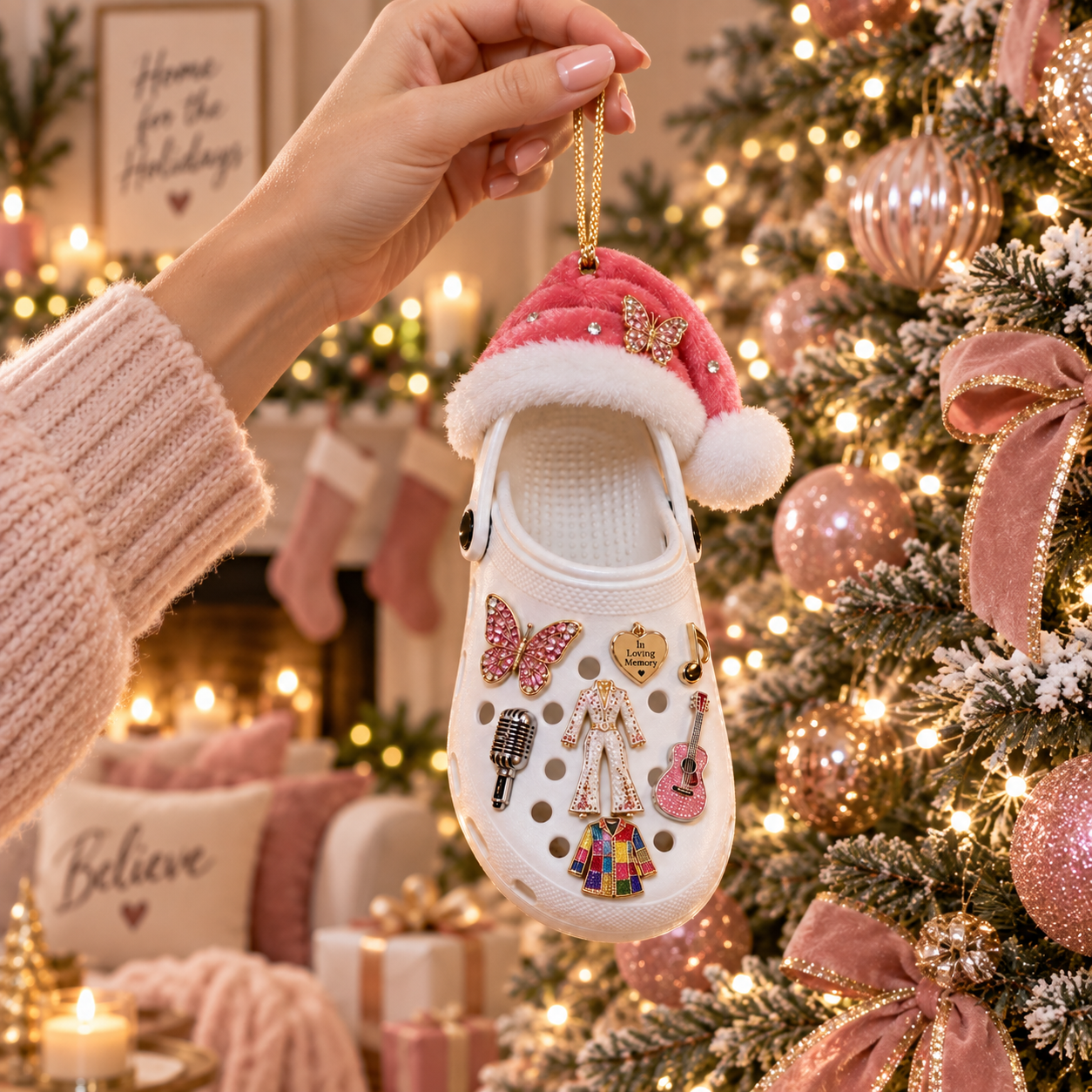Forever Dolly “Coat of Many Colors” Christmas Crocs Ornament