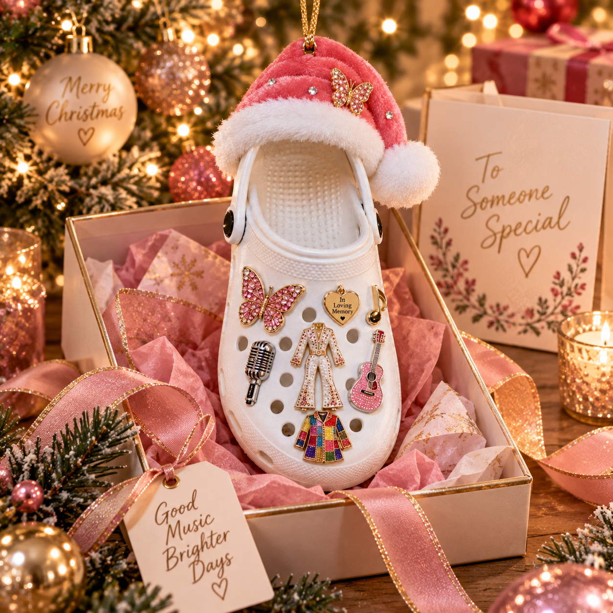 Forever Dolly “Coat of Many Colors” Christmas Crocs Ornament