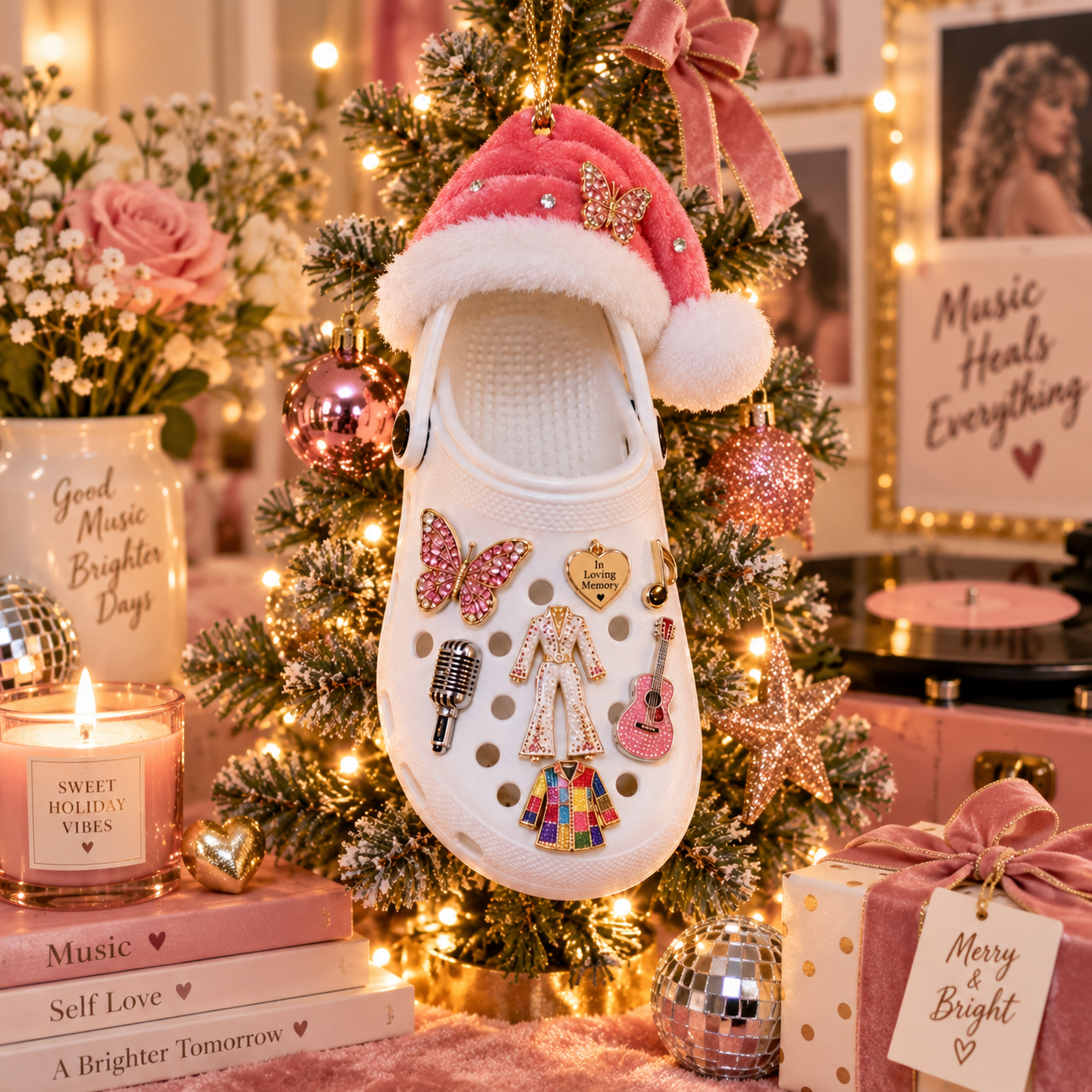 Forever Dolly “Coat of Many Colors” Christmas Crocs Ornament