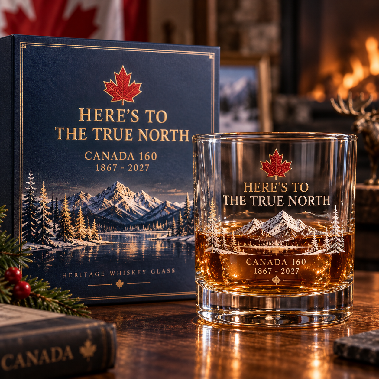 Canada 160th “Here’s to the True North” Heritage Whiskey Glass