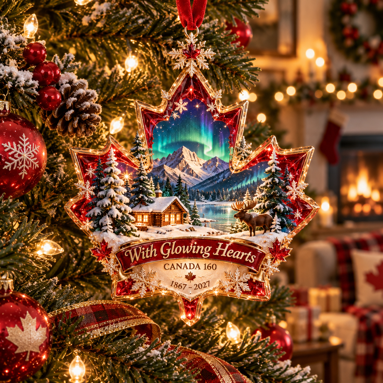 Canada 160th “With Glowing Hearts” Illuminated Christmas Ornament