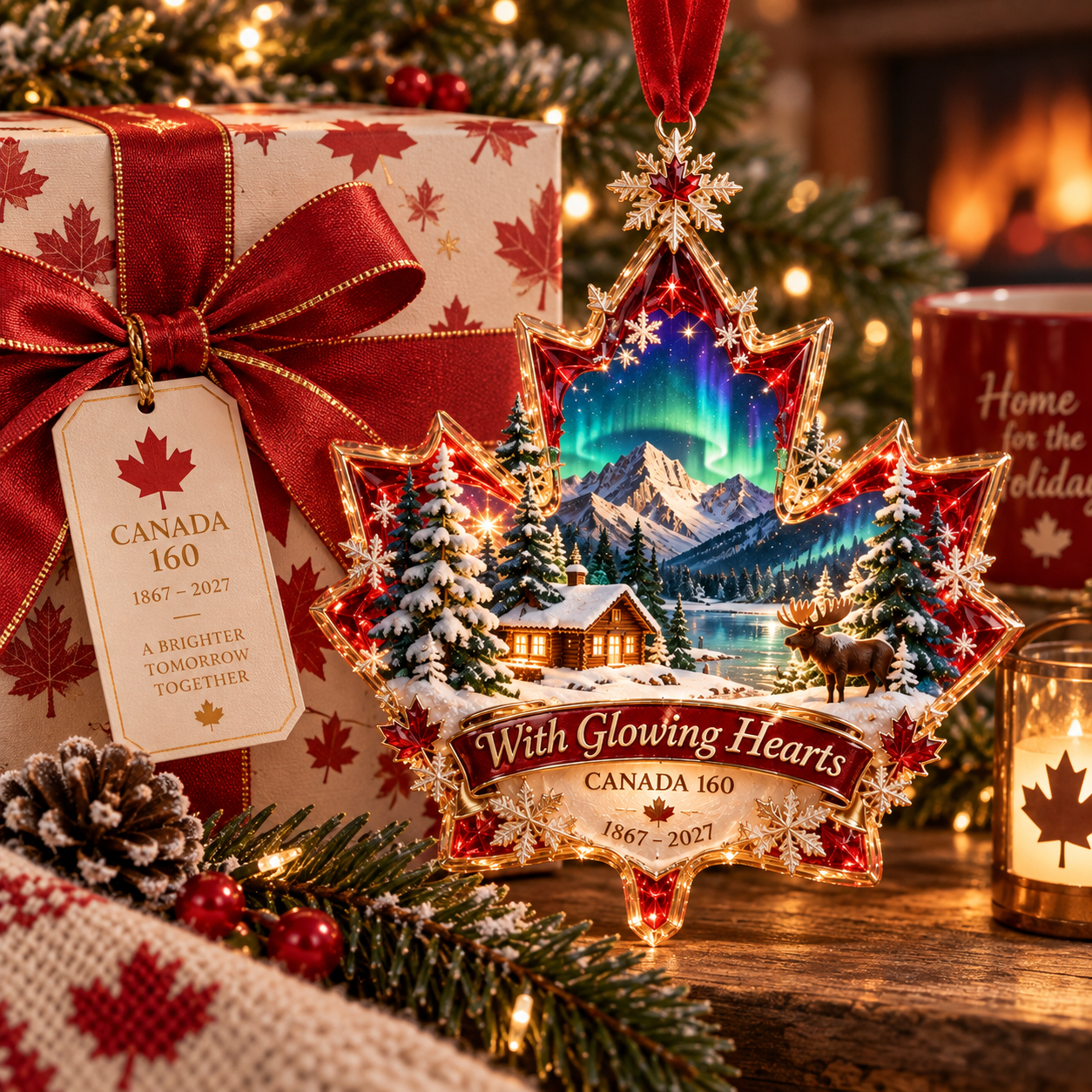 Canada 160th “With Glowing Hearts” Illuminated Christmas Ornament