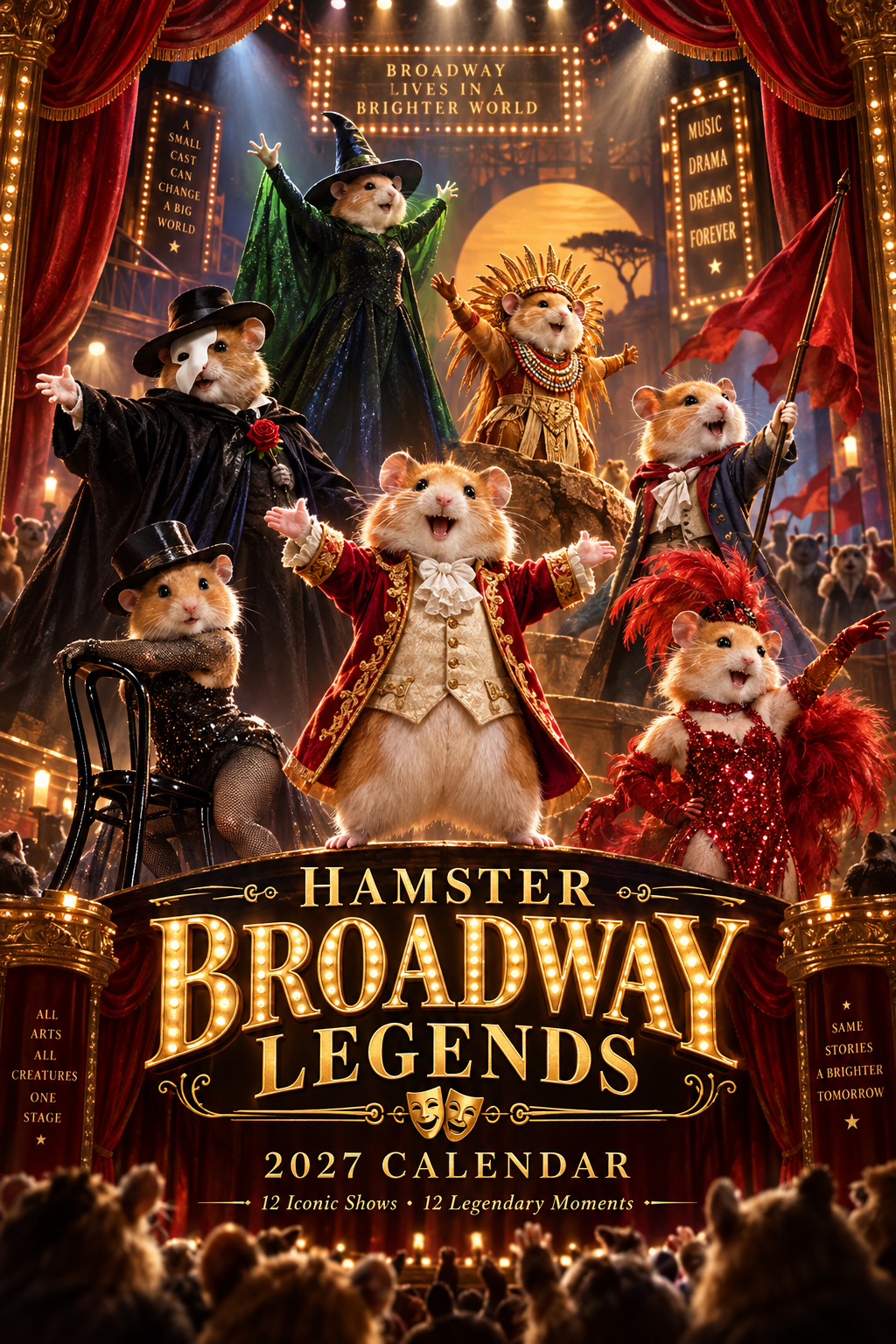 Hamster Broadway Legends “12 Iconic Shows, 12 Legendary Moments” 2027 Calendar