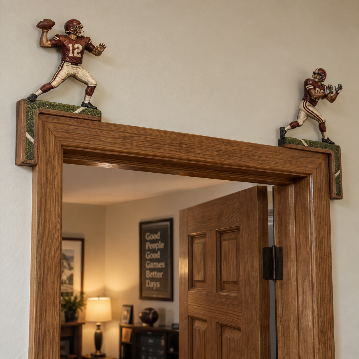 Football “One Pass, One Bond” Quarterback & Receiver Interactive Door Topper