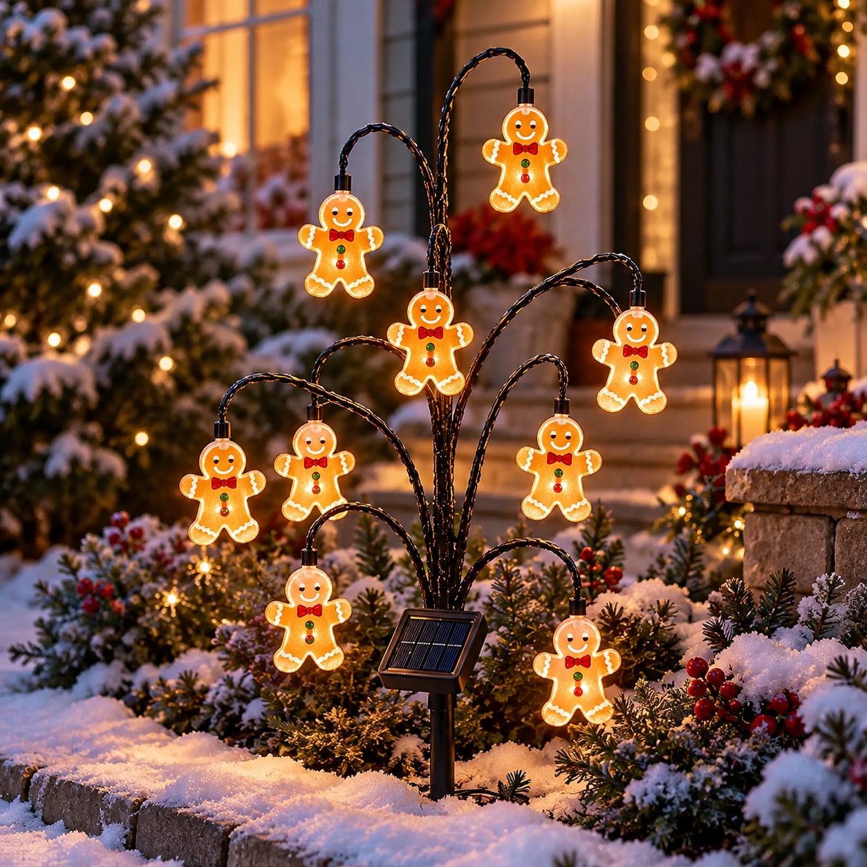 Christmas “Holiday Friends Glow” Character Solar Garden Light Tree