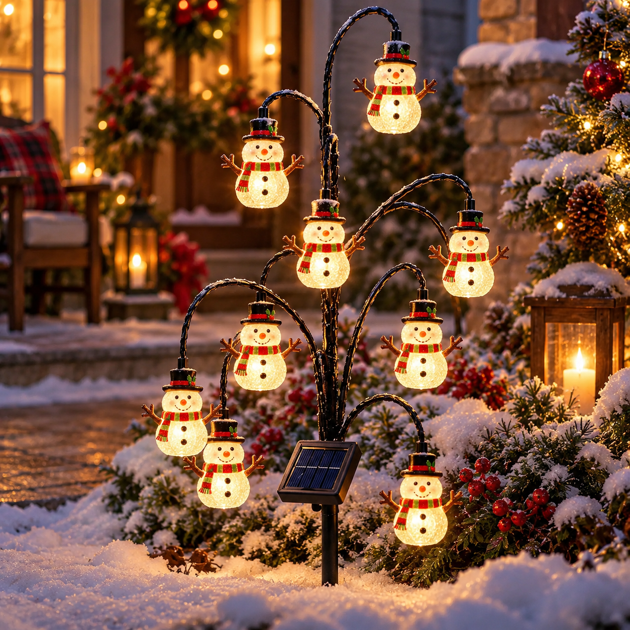Christmas “Holiday Friends Glow” Character Solar Garden Light Tree