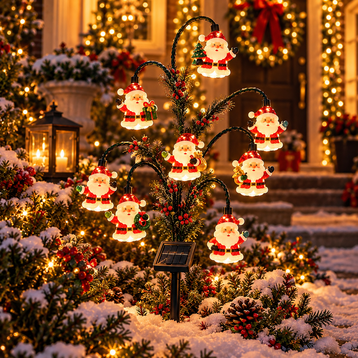 Christmas “Holiday Friends Glow” Character Solar Garden Light Tree