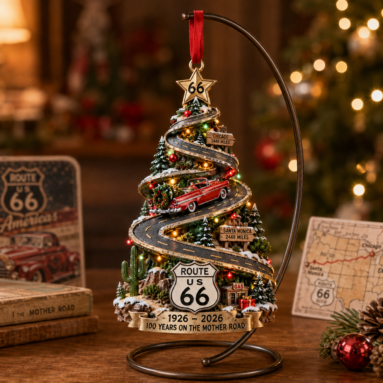 Route 66 100 Years of Memories Along the Mother Road Ornament