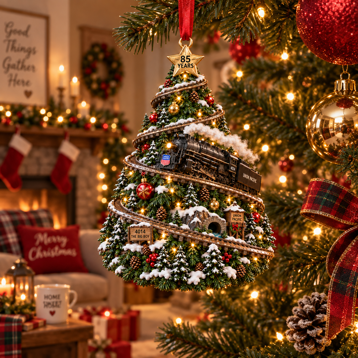 Big Boy 4014 85 Years and Still Rolling Through Our Memories Ornament