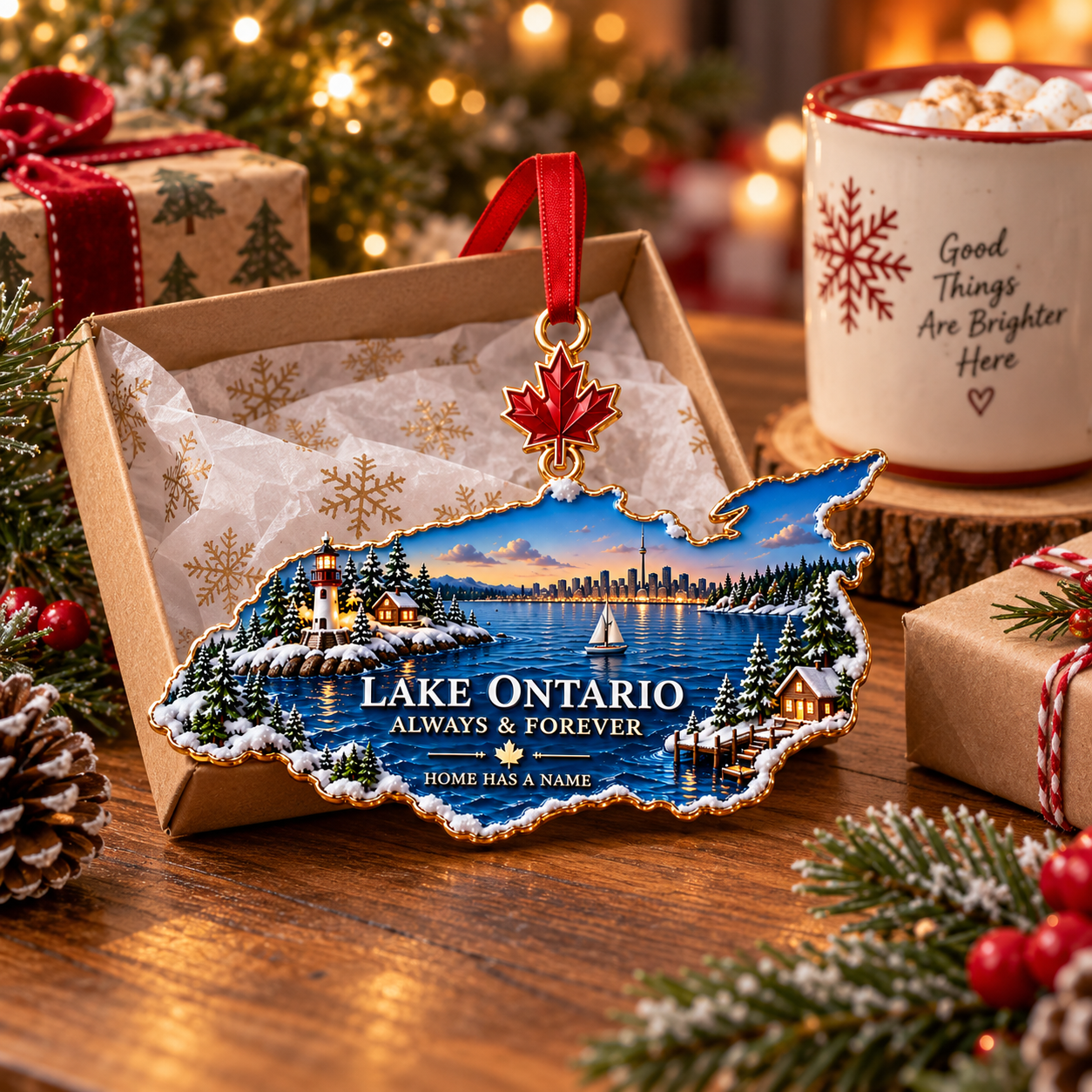 Lake Ontario “Always & Forever” Heritage Christmas Ornament