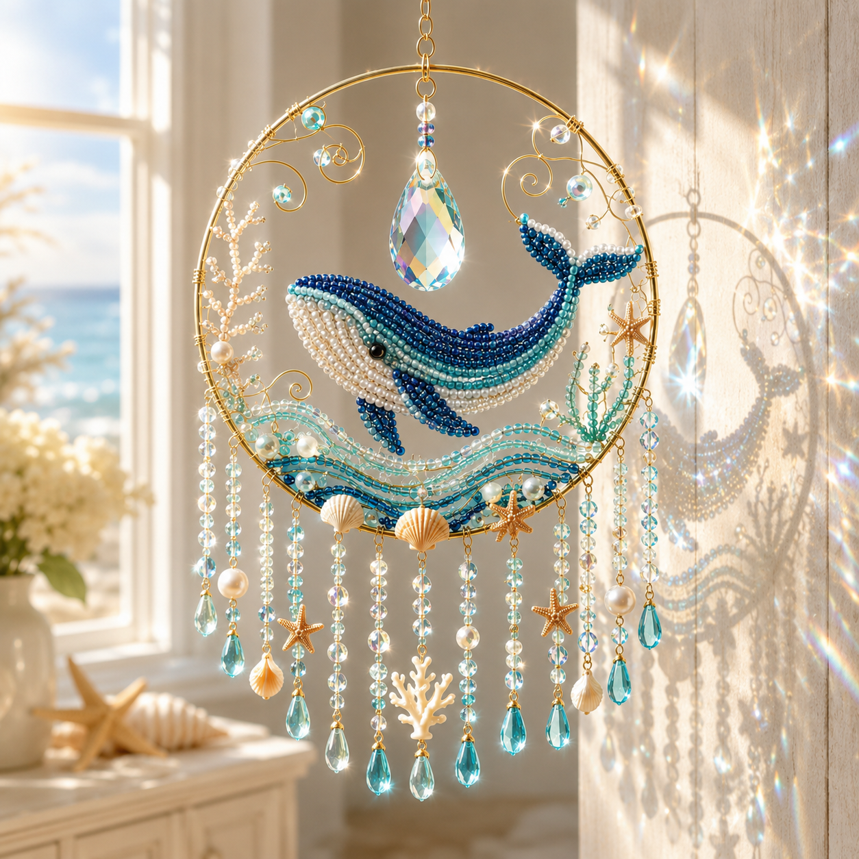 Ocean Whale Beaded Suncatcher DIY Kit