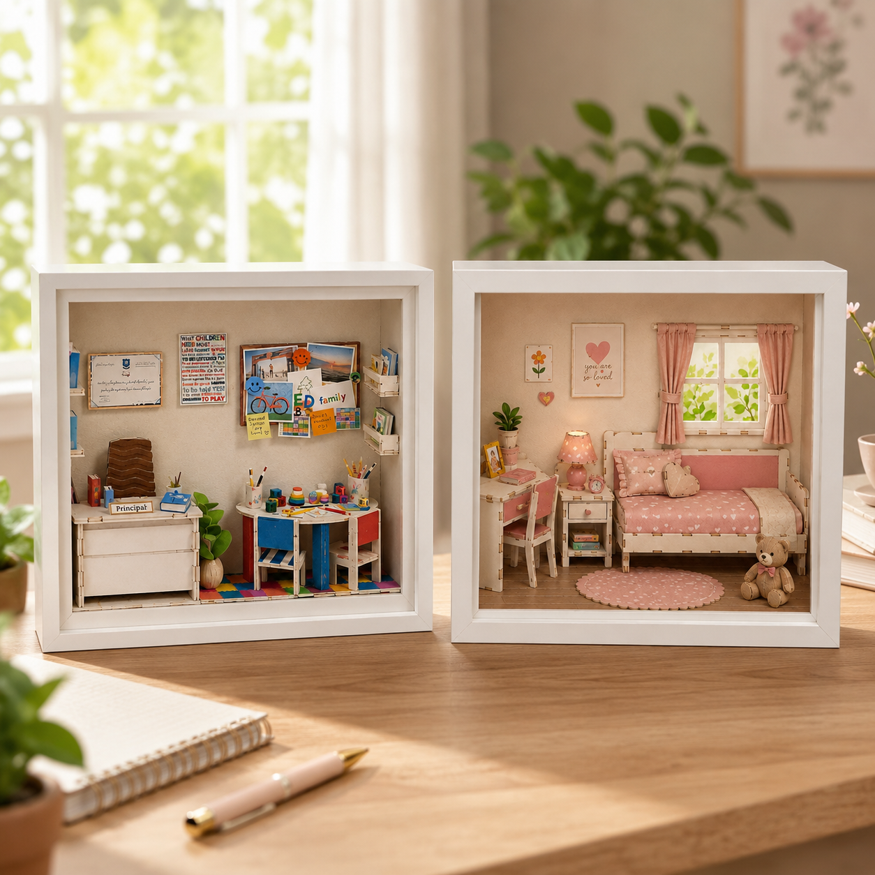A Little World in a Frame – 3D Paper Puzzle Display