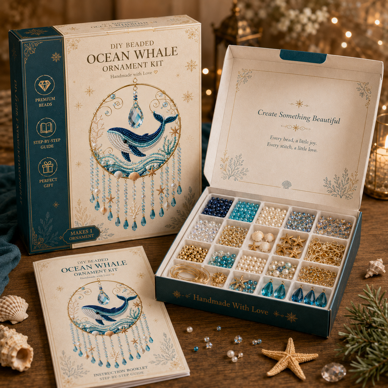 Ocean Whale Beaded Suncatcher DIY Kit