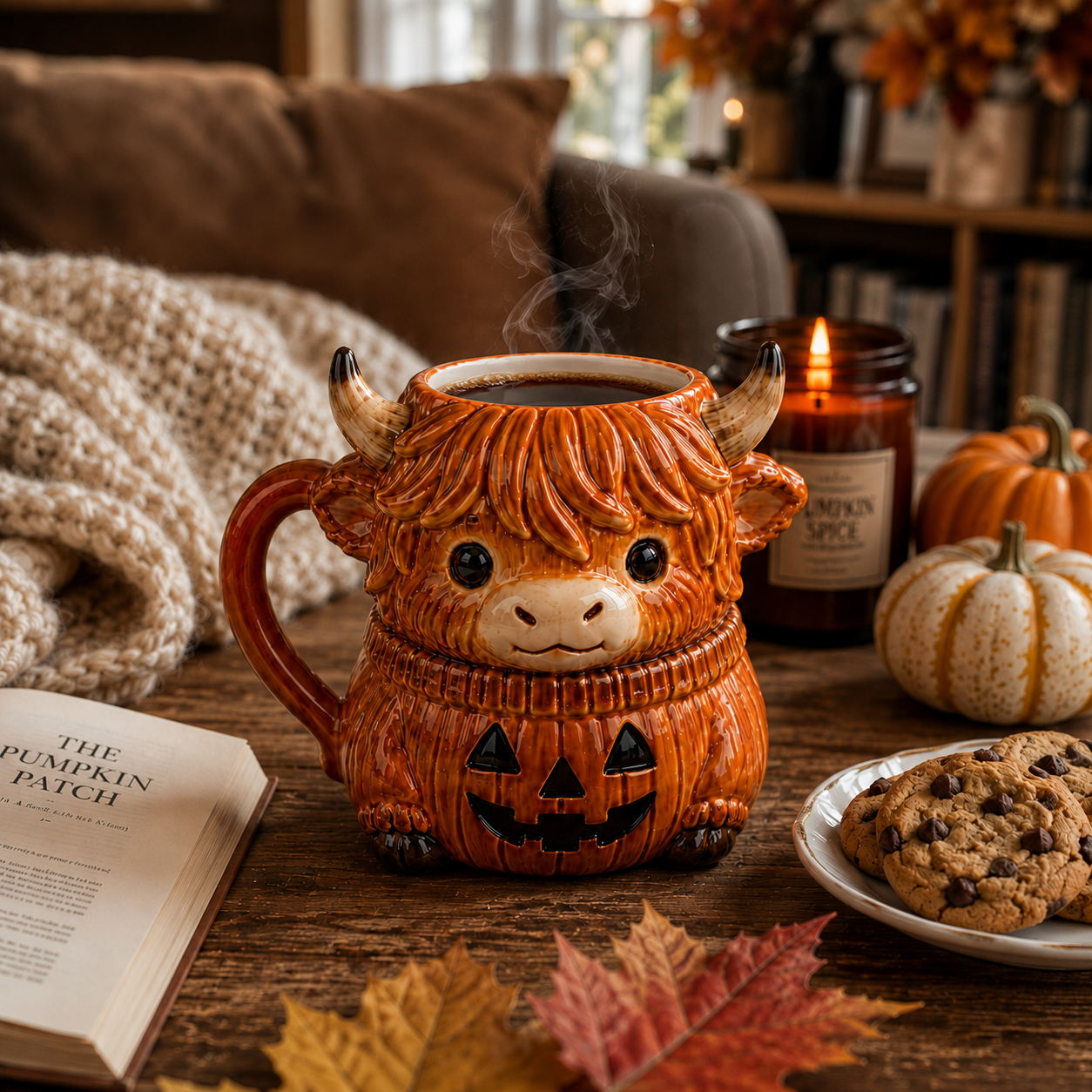 🎃 Cozy Halloween Charm | Highland Halloween Mug Set