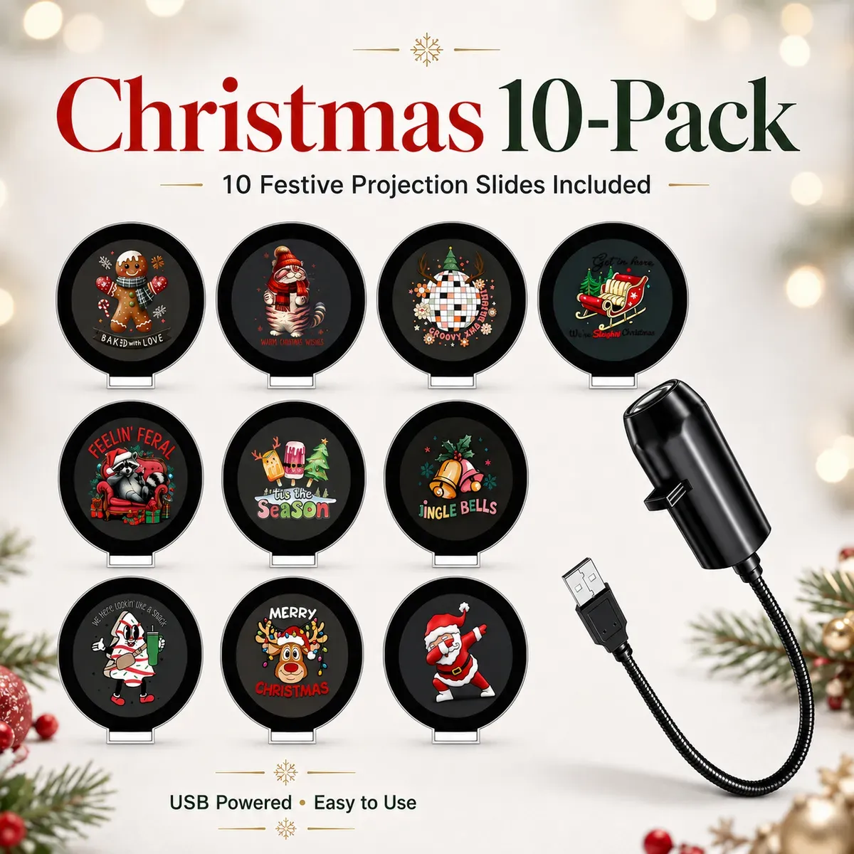 🎄👻 ✨ 60,000+ Sold — Plug & Play HD Holiday Projector for Christmas & Halloween Decor